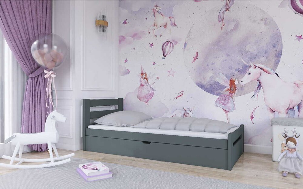 Dětská postel NORA 80x160, grafit