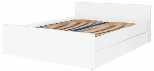 Levně Dvoulůžková postel CRYSTAL 140x200, bílá