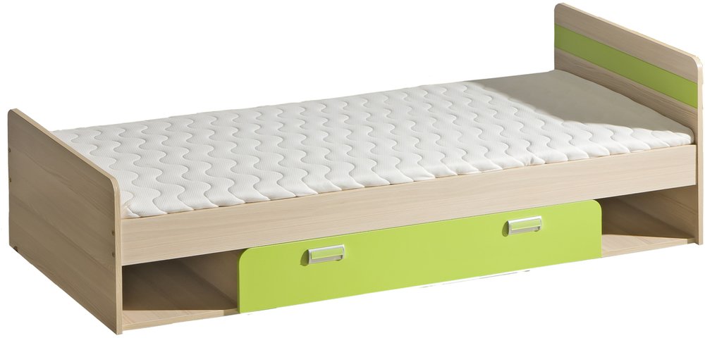 postel s úložným prostorem LUCAS 13, zelená