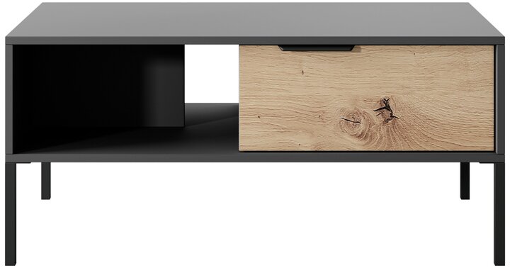 Konferenční stolek RIVER 2S, černá / artisan