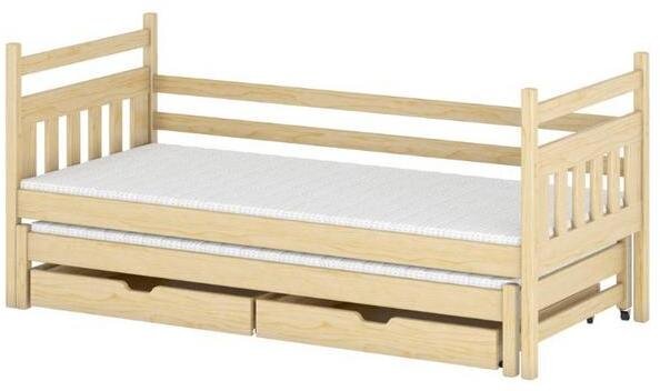 Dětská postel s přistýlkou DANNY 80x180 borovice