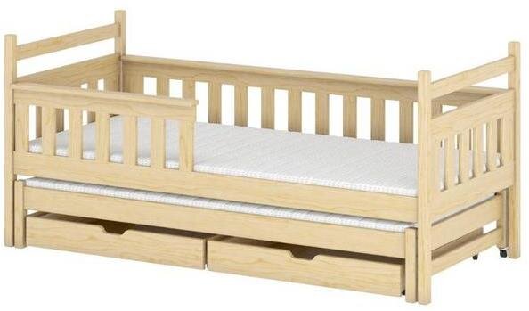 Dětská postel s přistýlkou DENIS 80x160, borovice