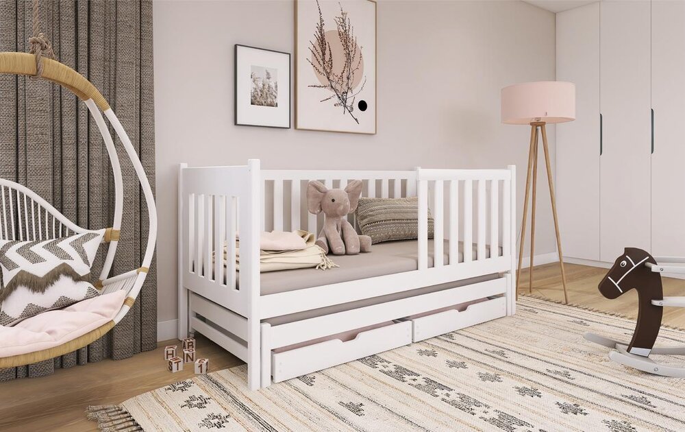 Dětská postel s přistýlkou KAROL 80x180, bílá