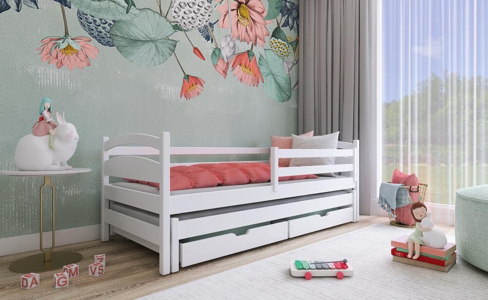 Dětská postel s přistýlkou TAMARA 80x200, bílá