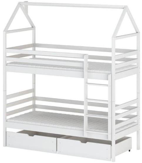 Patrová postel pro dvě děti AGÁTA 80x180, bílá