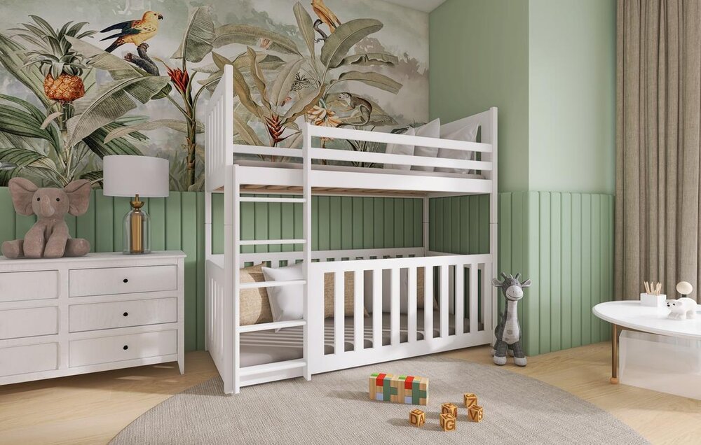 Patrová postel pro dvě děti CYRIL 80x180, bílá