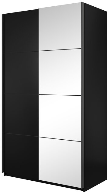 Levně Šatní skříň BARO 120 se zrcadlem černá