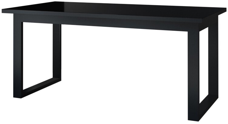 Levně Jídelní stůl HEMI černá / černé sklo