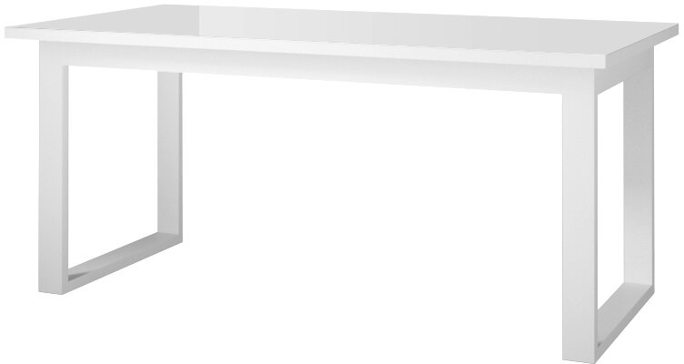 Levně Jídelní stůl HEMI bílá / bílé sklo