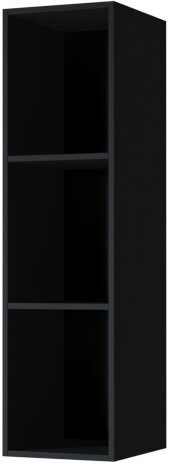 Levně Závěsná skříňka HEMI 87 černá / černé sklo