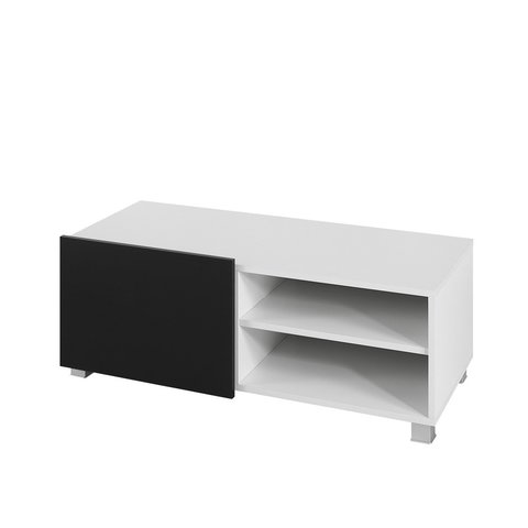 TV stolek GLORIA, bílá/černá