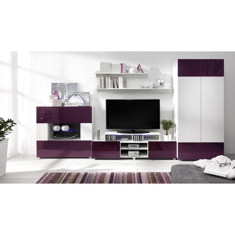Obývací pokoj GLORIA 2, bílá/fialová
