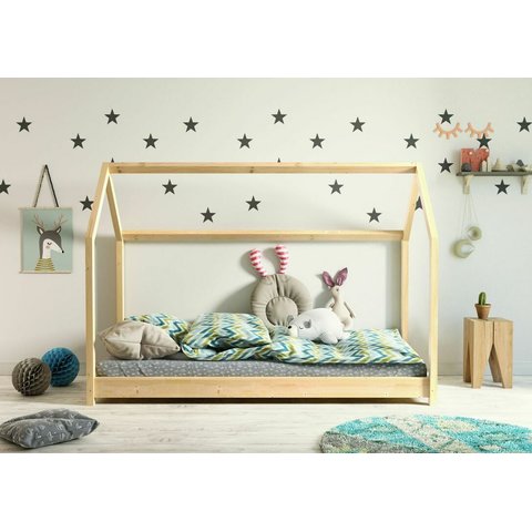 Dětská postel domeček BECKY 160x80, borovice