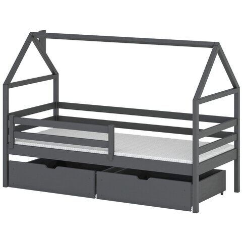 Domečková postel ATLAS 80x160, grafit