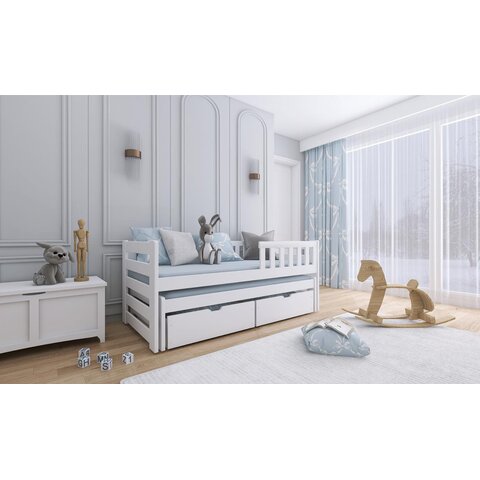 Dětská postel s přistýlkou BEATA 80x160, bílá