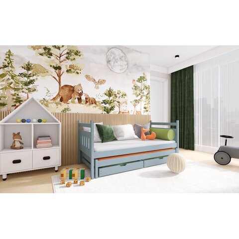 Dětská postel s přistýlkou DANNY 80x200, šedá