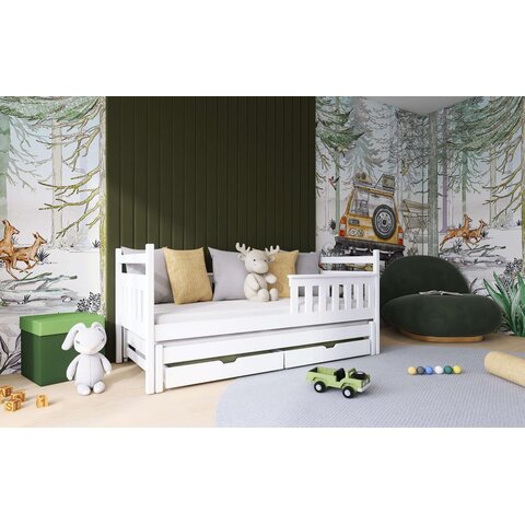 Dětská postel s přistýlkou DENIS 80x160, bílá