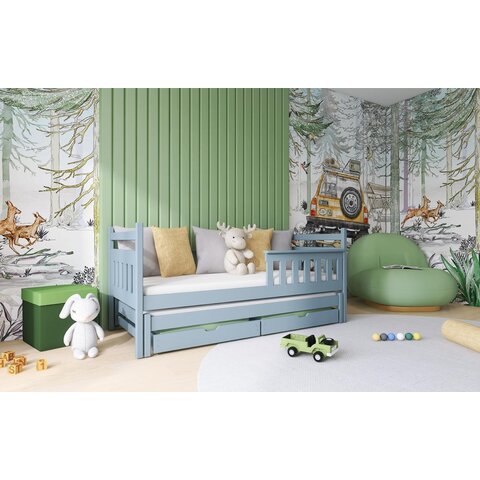 Dětská postel s přistýlkou DENIS 80x200, šedá