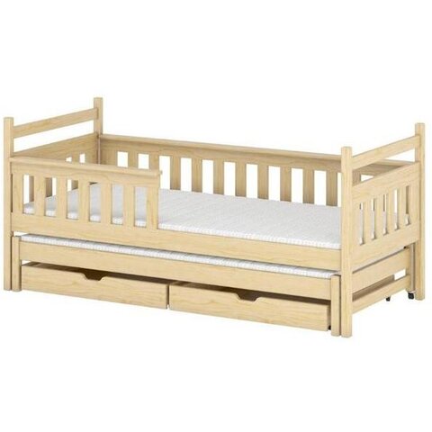 Dětská postel s přistýlkou DENIS 90x190 borovice