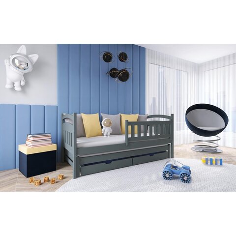 Dětská postel s přistýlkou GRETA 80x160, grafit