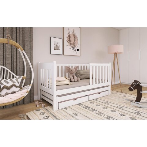 Dětská postel s přistýlkou KAROL 80x160, bílá