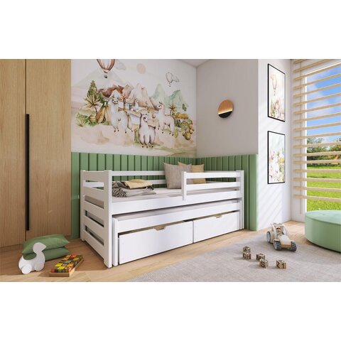 Dětská postel s přistýlkou KLÁRA 80x160, bílá