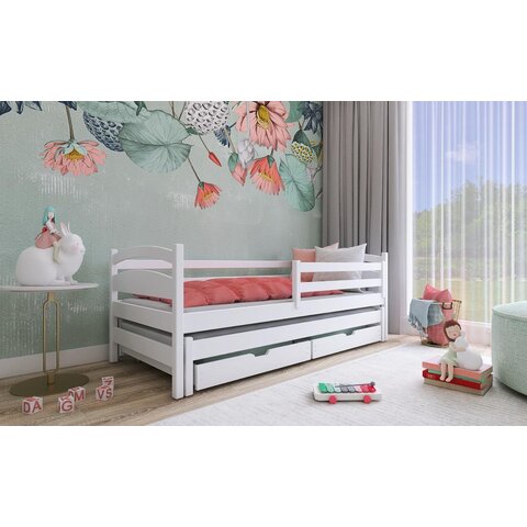 Dětská postel s přistýlkou TAMARA 90x200, bílá