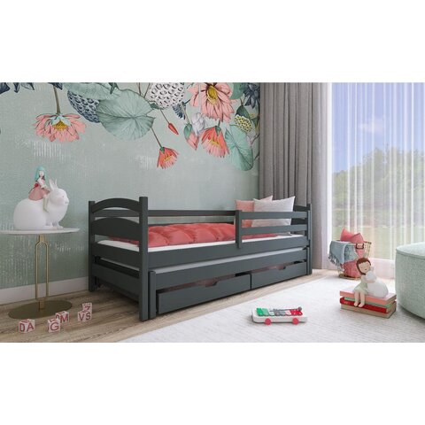 Dětská postel s přistýlkou TAMARA 80x160, grafit