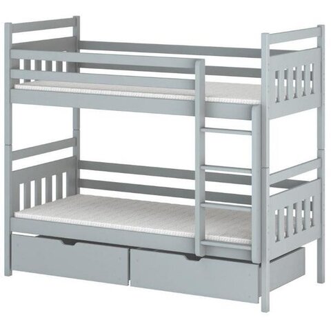 Patrová postel pro dvě děti AMÁLKA 80x180, šedá