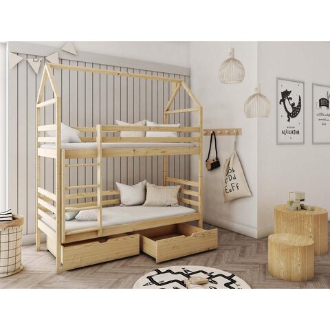 Patrová postel pro dvě děti AGÁTA 80x160, borovice