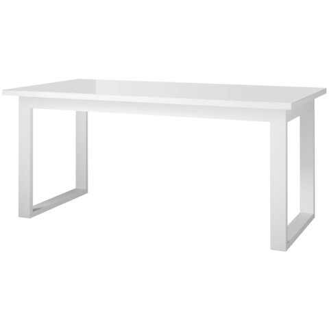 Jídelní stůl HEMI bílá / bílé sklo