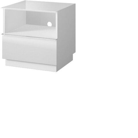 Tv stolek HEMI 37 bílá / bílé sklo