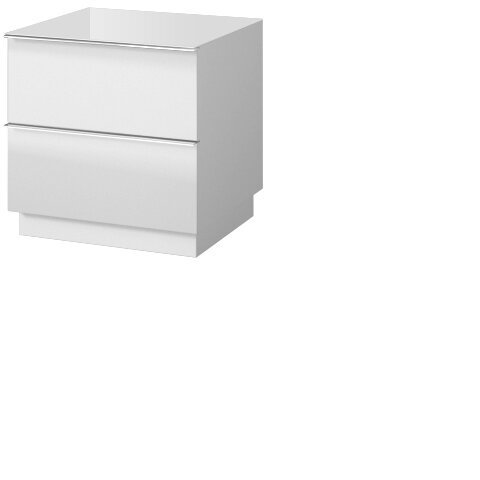 Tv stolek HEMI 38 bílá / bílé sklo