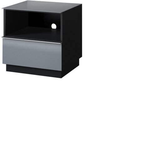 Tv stolek HEMI 37 černá / šedé sklo
