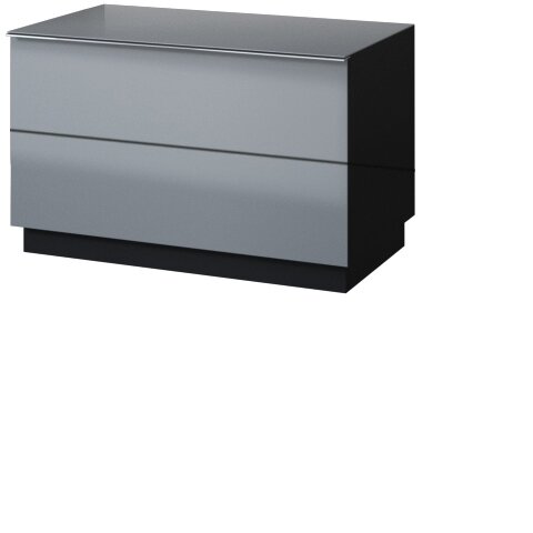 Tv stolek HEMI 39 černá / šedé sklo