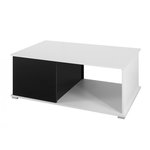 Konferenční stolek GLORIA, bílá/černá