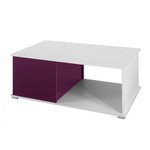 Konferenční stolek GLORIA, bílá/fialová