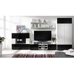 TV stolek GLORIA 2D + nástavba, bílá/černá