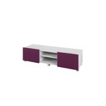 TV stolek GLORIA 2D + nástavba, bílá/fialová