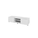 TV stolek GLORIA 2D + nástavba, bílá/bílý lesk