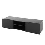 TV stolek GLORIA 2D, černá/černý lesk