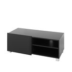 TV stolek GLORIA 1D, černá/černý lesk