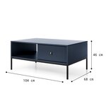 Konferenční stolek MONACO, tmavě modrá