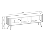 Moderní tv stolek ZOOP 168, bílá