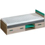 postel s úložným prostorem UGO 7, zelená