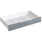 Dětská postel z masivu ASTON 1 s úložným prostorem, borovice bílá/popel