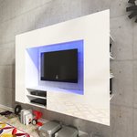 Obývací stěna NUOVO LED, bílá/bílý lesk