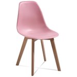 Jídelní židle ELLA, buk/růžová