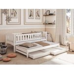 Dětská postel s přistýlkou ADAM 80x200, bílá