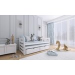 Dětská postel s přistýlkou BEATA 90x200, bílá